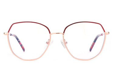 Women Cristal Eyeglasses: Natalie -Gold - SpaceSMART Eye Clinic (Front View)